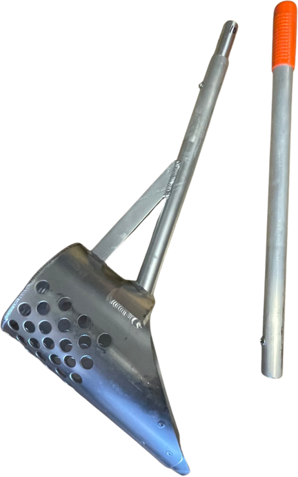 Large Aluminum Travel Sand Scoop with Stainless Steel Lip