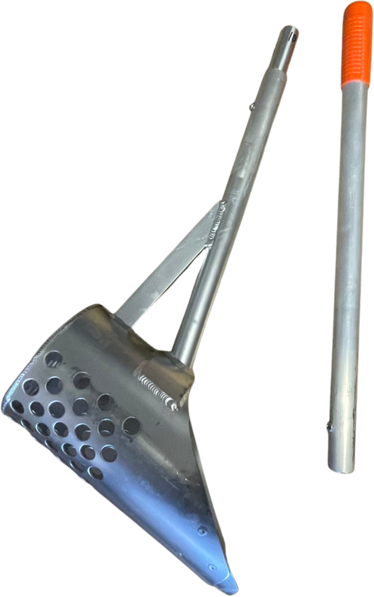 Large Aluminum Travel Sand Scoop with Stainless Steel Lip