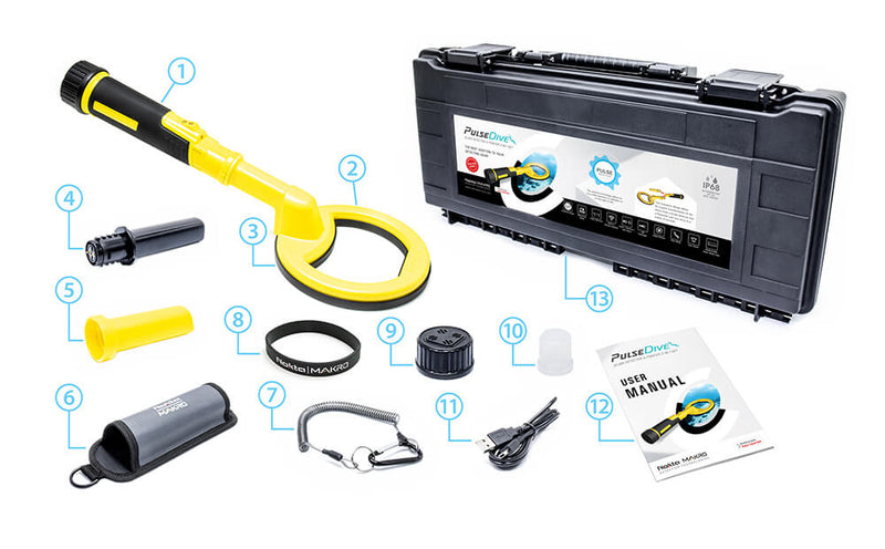 Load image into Gallery viewer, PULSEDIVE SCUBA DETECTOR &amp; POINTER 2-IN-1 SET - Yellow - Waterproof up to 200ft PN: 10000113
